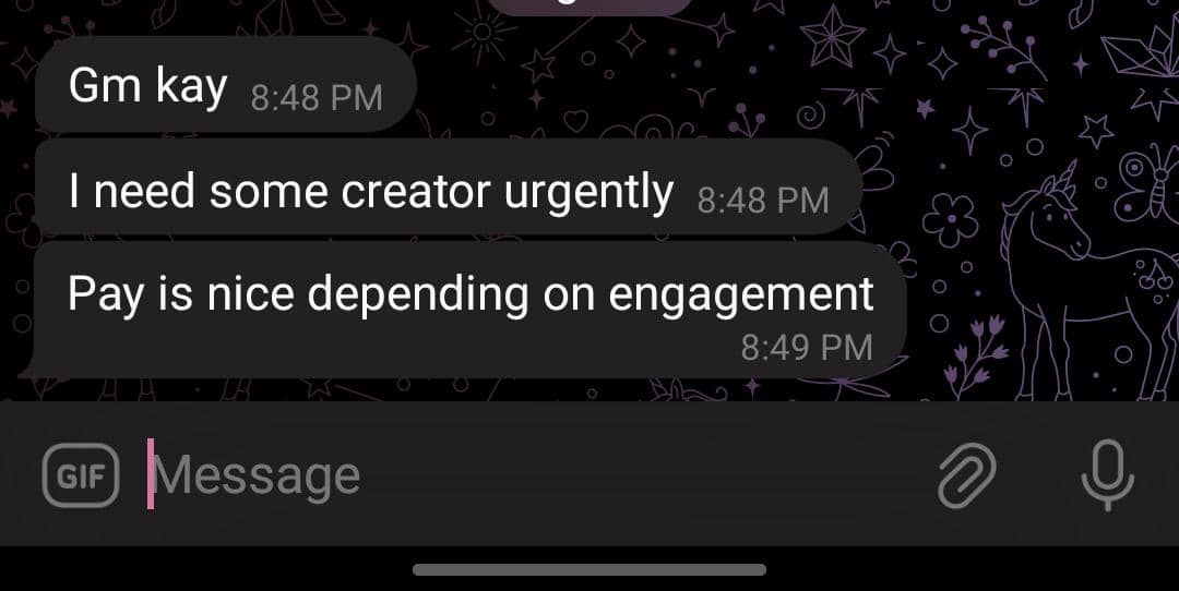 🚨 Hiring Mini Creators 🎯

One-time gig. $10–$25 per post.

Looking for small but active accounts (500–1500 followers).
If you can post and engage, this is your shot.

No resume required

🔁 RT + 💬 Comment if interested
📍Make sure you’re following me