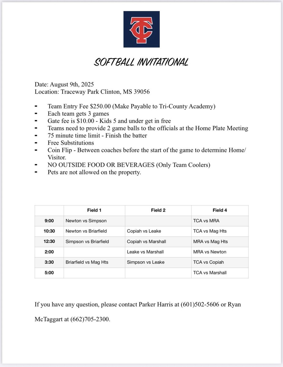 Skye Grantham (@sgrantham2029) on Twitter photo There’s going to be a lot of talent at our annual invitational this weekend in Clinton! Y’all don’t want to miss it! 💙❤️
<a href="/TriCountyFP/">Tri County Academy Fastpitch</a> <a href="/MSBombersAllen/">Bombers Premier Allen16U</a> There’s going to be a lot of talent at our annual invitational this weekend in Clinton! Y’all don’t want to miss it! 💙❤️
<a href="/TriCountyFP/">Tri County Academy Fastpitch</a> <a href="/MSBombersAllen/">Bombers Premier Allen16U</a>