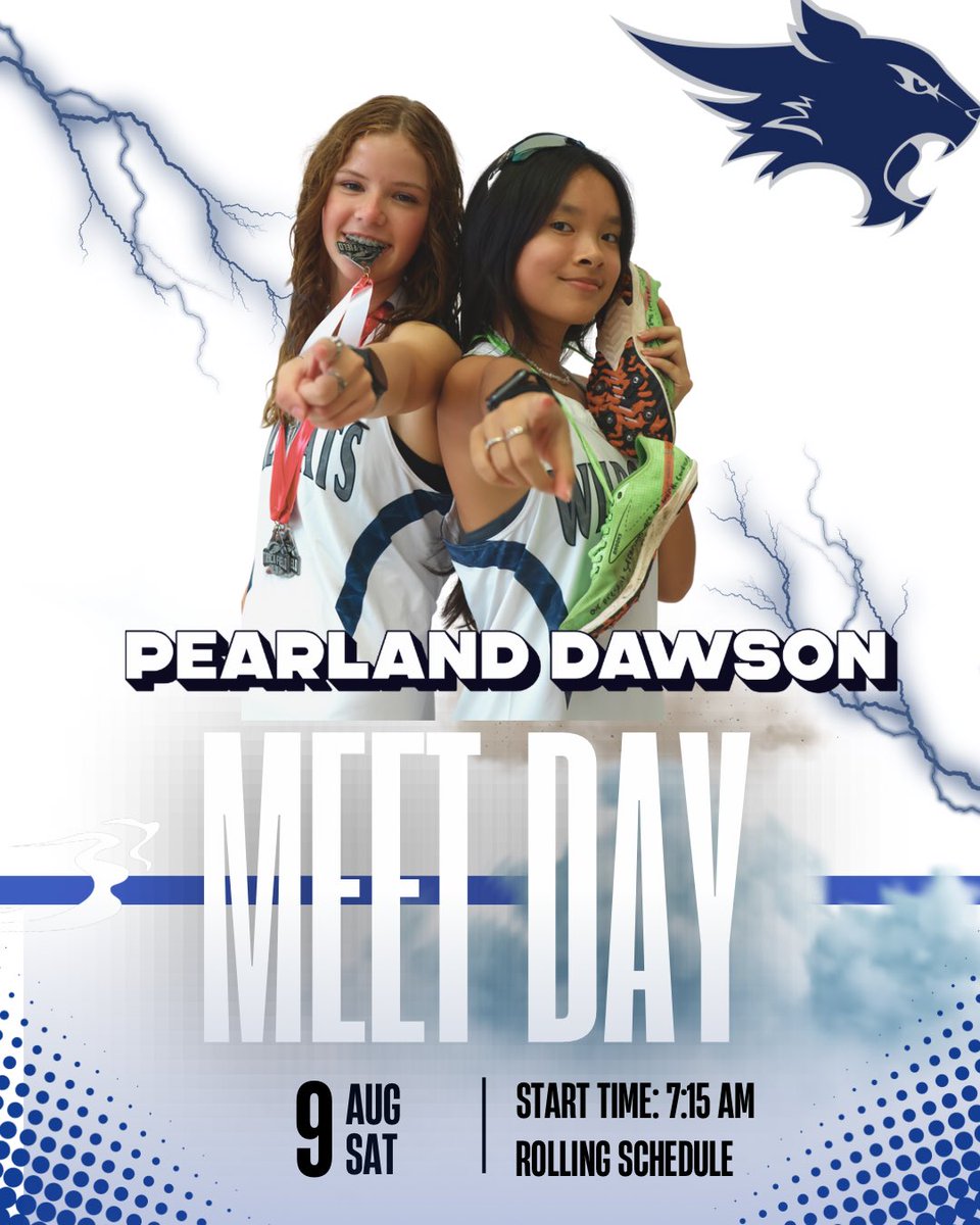 🏃‍♂️ Meet Day Tomorrow! 🏃‍♀️
📍 Pearland Dawson HS
⏰ Start Time: 7:15 AM (Varsity Boys first)
📎 Meet Info &amp; Schedule: tx.milesplit.com/meets/661725-p…