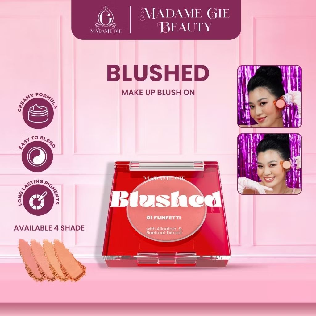 Cek [FLASH SALE] Madame Gie Blushed -  Make up Blush On Soft Powder Naturally Pigmens dengan harga Rp18.000. Dapatkan di Shopee sekarang! s.shopee.co.id/9AEIAA5aW0?sha…