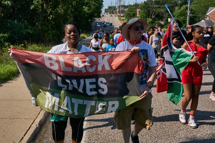 TheoRWelling's tweet image. This week marks 11 years since Mike Brown Jr. was murdered by police in Ferguson, Missouri—an event that ignited an uprising and changed the world.

Last year, I photographed the 10-year anniversary for a New York Times assignment. The images were never published.  #MikeBrown