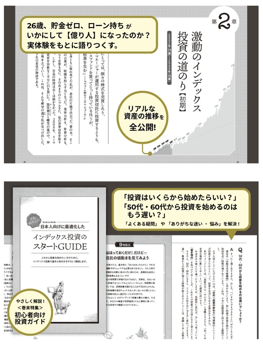 8/7発売『彼はそれを「賢者の投資術」と言った』の拝読の機会をいただきました！

インデックス投資の是非を超えて「投資とどう付き合っていくのか」という時代になりましたが、それを著者の水瀬ケンイチさんが25年の経験と理論を組み合わせて伝えてる面白い本です💡
（画像2〜3枚目はAmazonより）