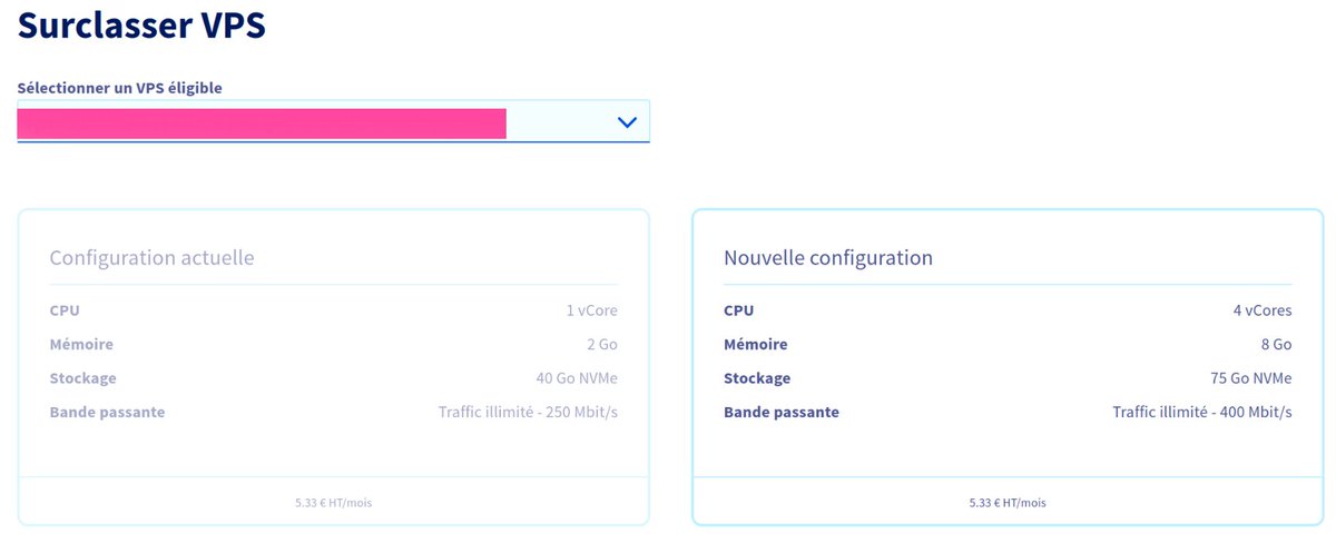 Miss_libert's tweet image. Cool le surclassement des #VPS chez #OVH Merci. 
Merci @OVHcloud_FR @olesovhcom