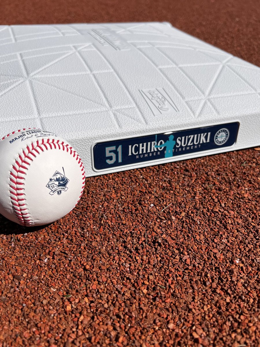 This weekend we will be using special Ichiro Number Retirement balls and bases on-field! These will be available at our Game Used kiosk at section 126 and later on mariners.com/auction