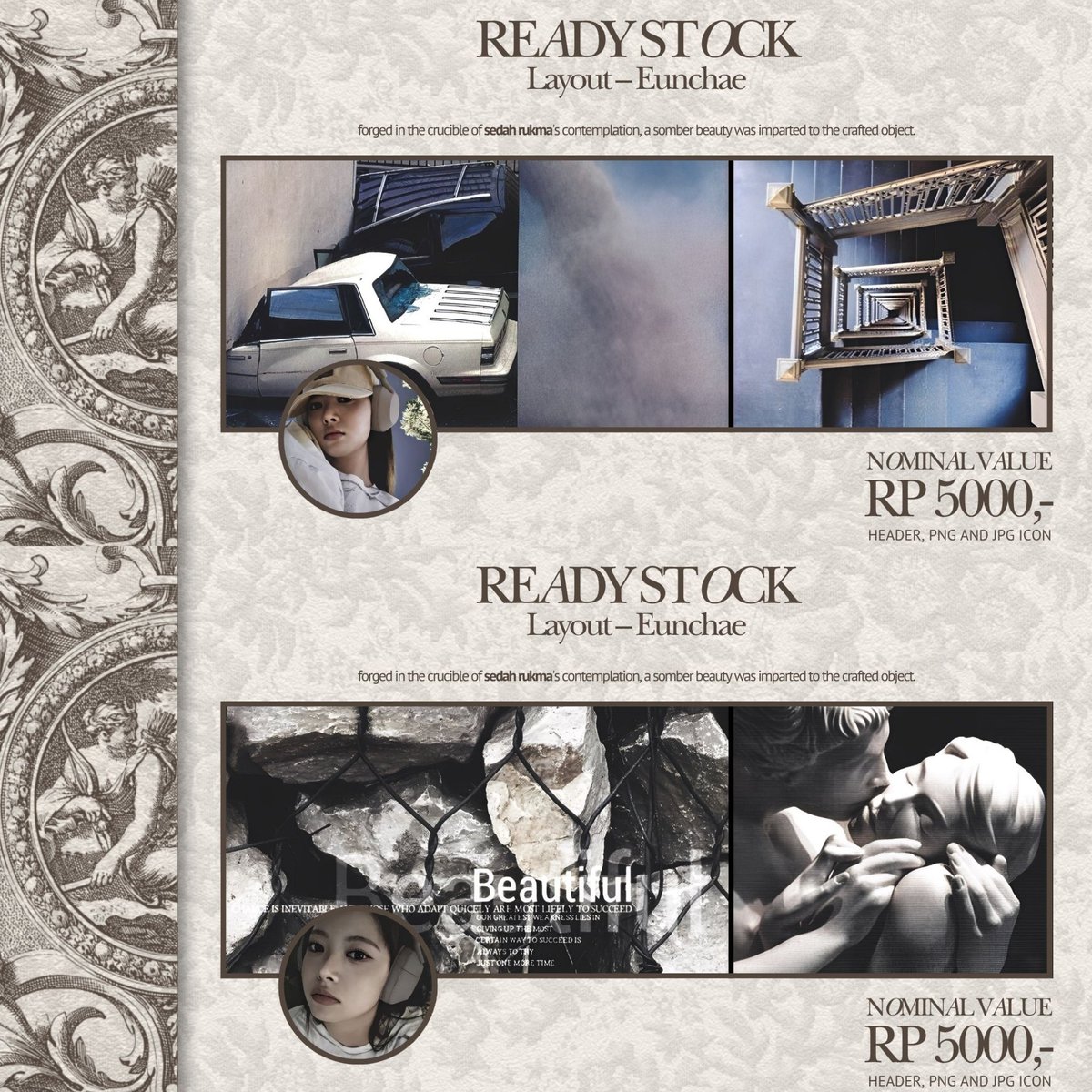 Help rt/repost? Thank you!

New drop layout - Eunchae Le Sserafim, priced at RP 5,000,-/each includes png and jpg icon. Don’t hesitate to knock my DM if you’re interested.

#zonauang #zonajajan