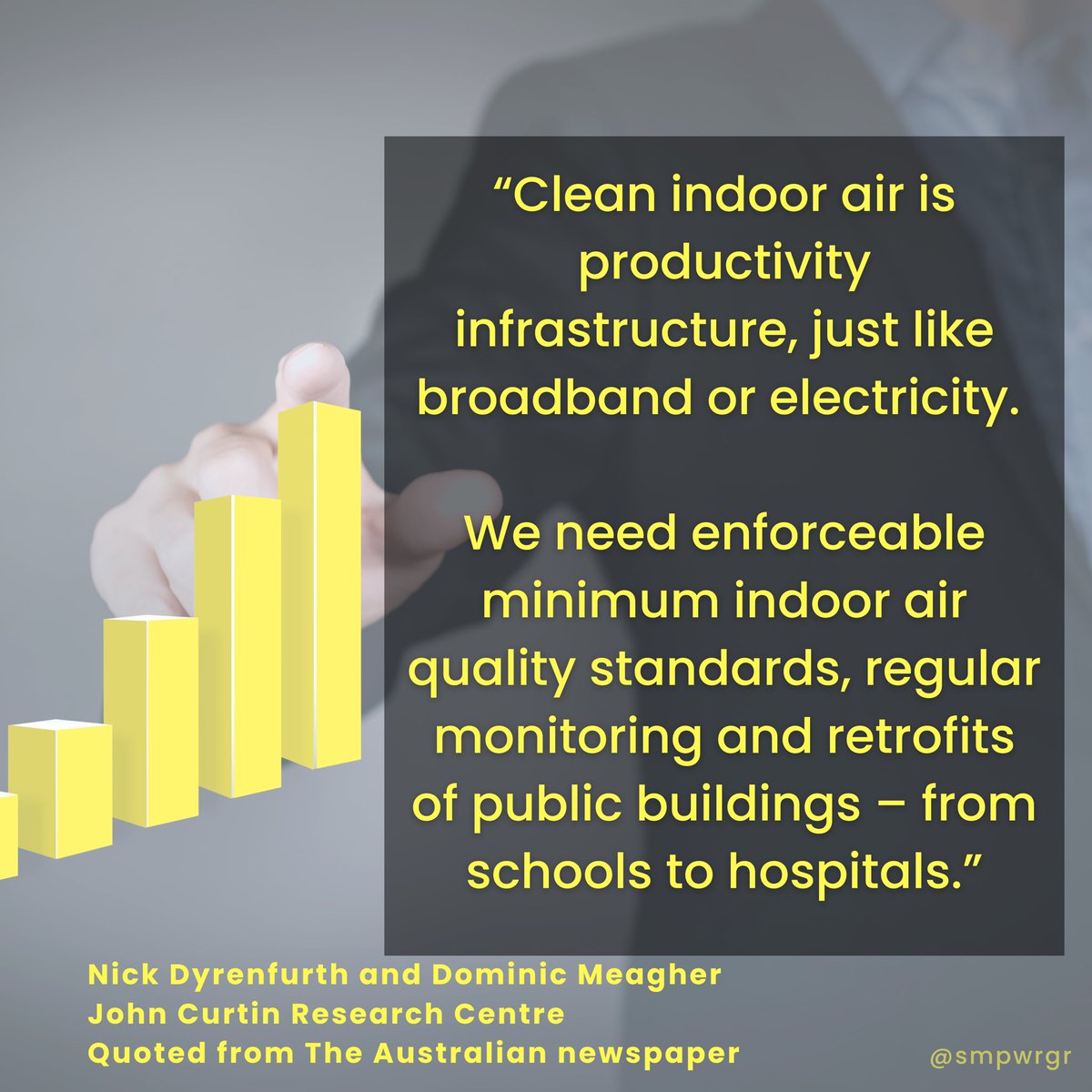 The federal govt needs to invest in healthier buildings and enforceable IAQ standards to keep Australians healthy and productive