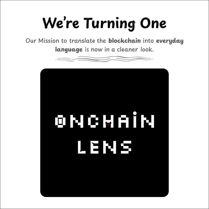 Onchain Lens 新标志设计庆祝一周年