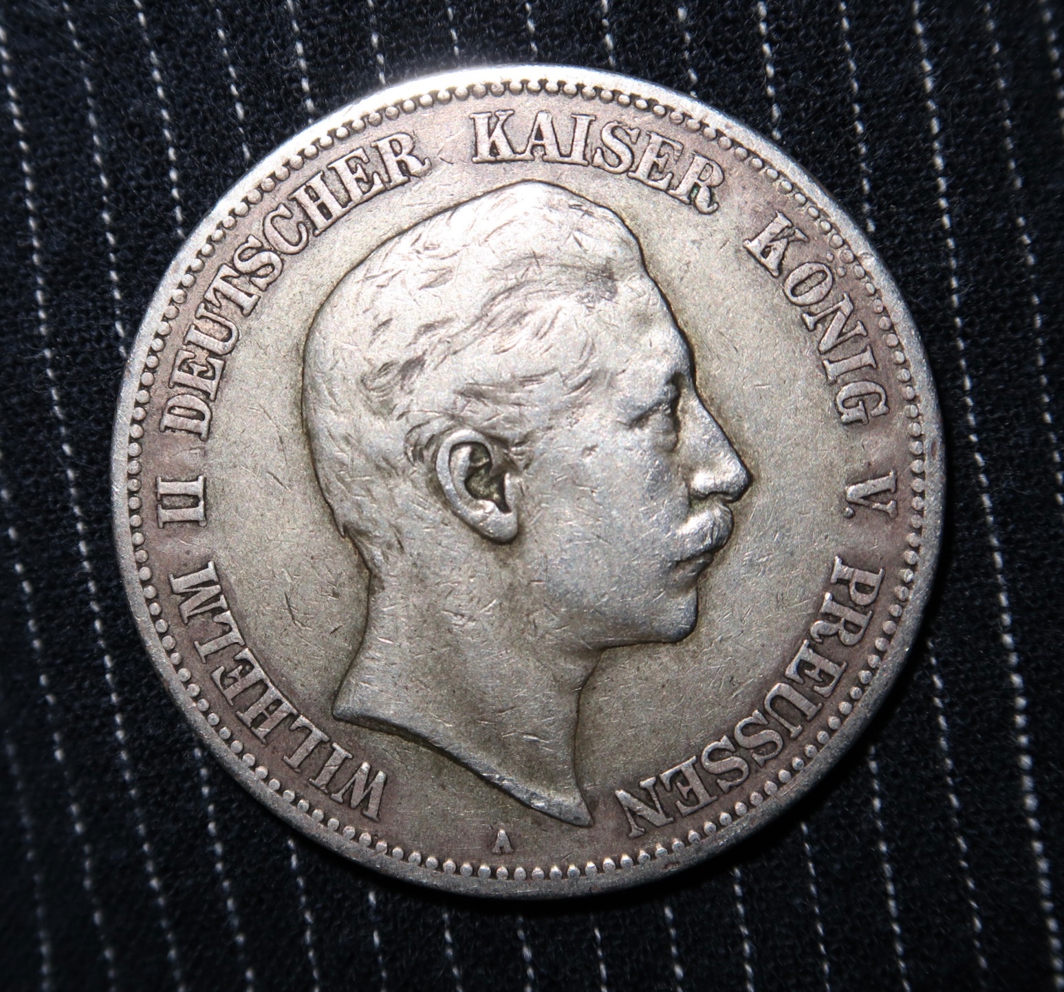 1899年 ドイツ 5マルク ヴィルヘルム2世 銀貨 ドイツ Germany プロイセン王国 プロシア Prussia ヴィルヘルム2