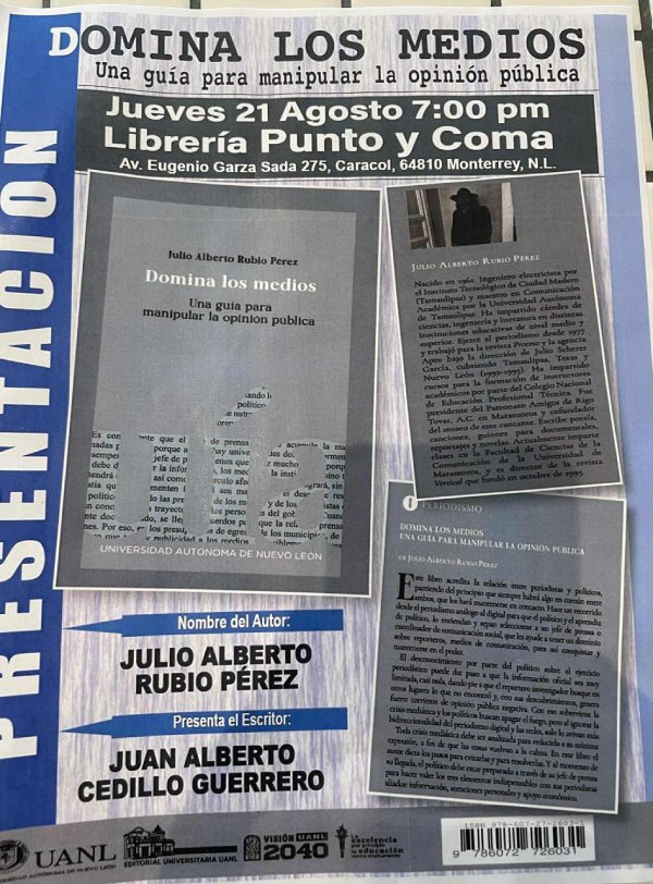 3erSector's tweet image. Domina los medios

acortar.link/7GxLdZ
@cultura_mx @FCEMexico @conartenl @SenlOficial @uanl @TECcampusMTY @udem @LabCiudadUERRE @JuanACedillo @gobtam @puntocomamty @casalibroUANL #opinionpublica #manipular #dominalosmedios