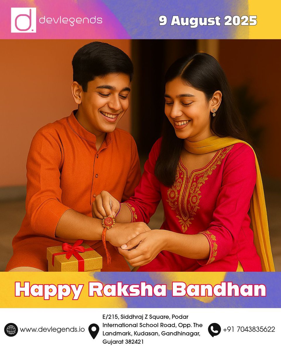 devlegendstech's tweet image. Happy Raksha Bandhan to all the amazing brothers and sisters out there! 👫❤️

#Rakshabandhan #Rakhi2025 #BrotherSisterLove #IndianFestival #SiblingBond #TraditionalAttire #FamilyTime #LoveAndProtection #FestivalVibes #IndianCulture #HappyRakhi #SiblingGoals #DevLegends