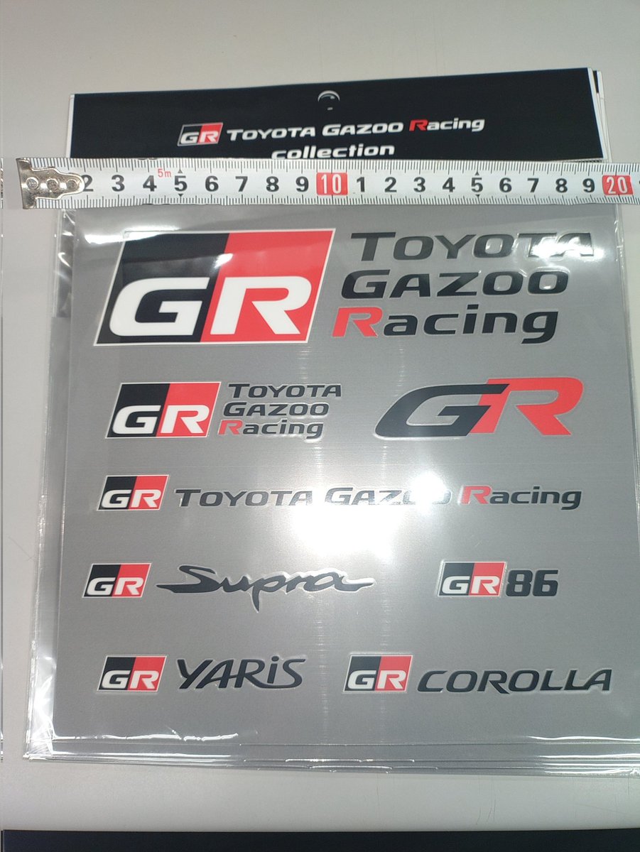 新商品の、TGRロゴステッカー入荷しました😊GR車両のロゴがセットになった、転写ステッカーですΣ(ﾟДﾟ)
価格1320円税込
#TGRコレクション　#GRGarage　#GRGarageさいたま中央