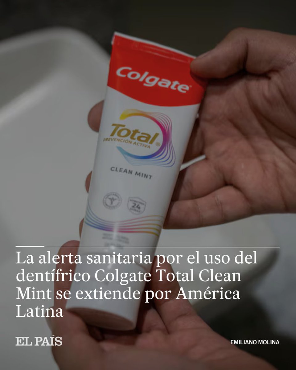 ReporteYa's tweet image. #8Ago #Colgate
Colgate ha retirado del mercado mexicano su dentífrico Colgate Total Clean Mint.

La Comisión Federal para la Protección contra Riesgos Sanitarios lanzó una alerta después de que otros países latinoamericanos como Argentina, Chile y Colombia lo hicieran en semanas