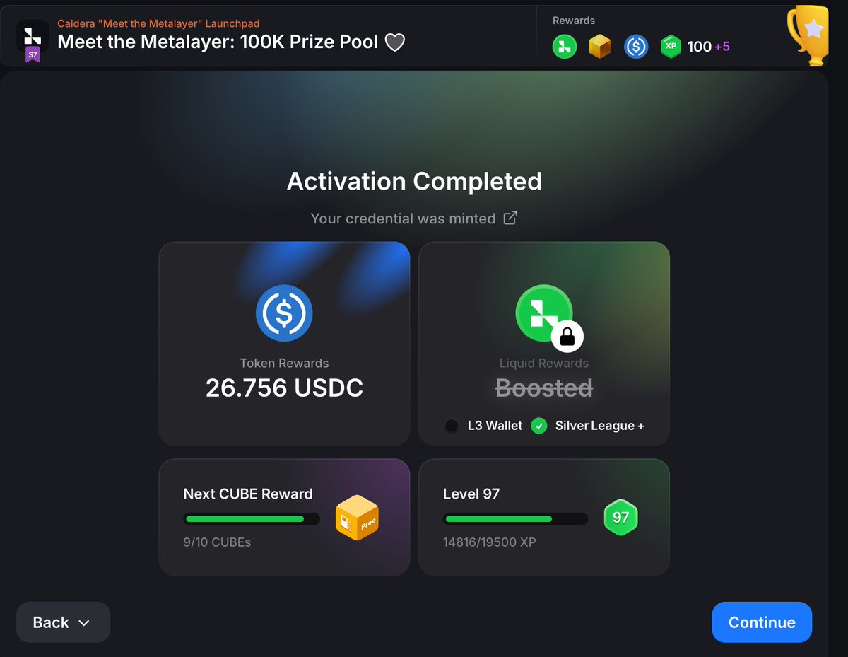おお、 <a href="/layer3xyz/">Layer3</a> で <a href="/Calderaxyz/">Caldera</a> のタスクこなしただけでこんなに貰えてる😍

結構ガッツリsybil弾いて実際のユーザに還元してくれるのはありがたい！

app.layer3.xyz/activations/me…