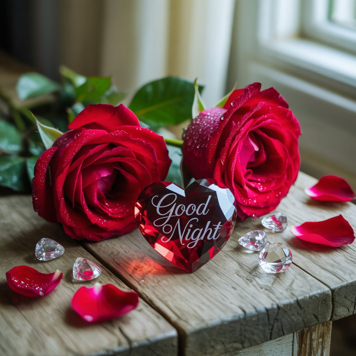 mshafqat72's tweet photo. A rose for your dreams, a heart for your soul, and a whisper of “Good Night” to wrap your night in love. ✨🌙
#GoodNightVibes #RomanticMood #LoveInTheAir #RosePetals #HeartGem #PeacefulNights #CandlelightMagic #BedtimeWhispers #EveningRomance #AestheticLove #Sponsored https://t.co/9402vt913e