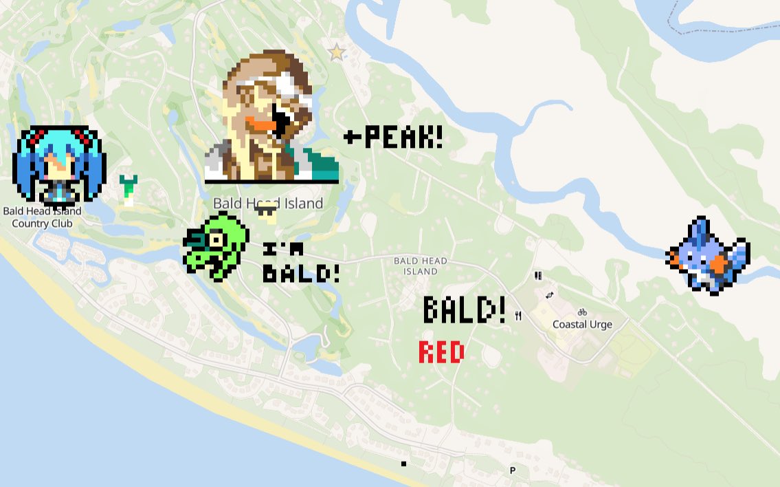 bald head island #wplace 
someone wrote next to him