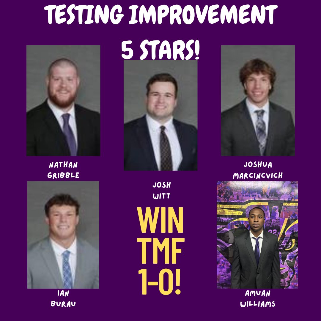 Maverick Football Scoop (@maverick_scoop) on Twitter photo SIGNIFICANT 7 TESTING IMPROVEMENT!
These five set the bar high by improving in 5 tests from their previous testing in the spring. Great job <a href="/njgribble6/">Nathan Gribble</a>, <a href="/JoshWitt65/">Josh Witt</a>, <a href="/joshm387/">Josh Marcinkevich</a>, <a href="/ian_burau/">Ian Burau</a> & <a href="/amaunwilliams1/">Amaun williams</a>!
🤘😈#WIN #TMF SIGNIFICANT 7 TESTING IMPROVEMENT!
These five set the bar high by improving in 5 tests from their previous testing in the spring. Great job <a href="/njgribble6/">Nathan Gribble</a>, <a href="/JoshWitt65/">Josh Witt</a>, <a href="/joshm387/">Josh Marcinkevich</a>, <a href="/ian_burau/">Ian Burau</a> & <a href="/amaunwilliams1/">Amaun williams</a>!
🤘😈#WIN #TMF