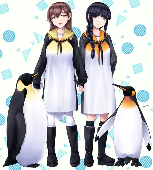 🐧×女の子
#私はこういう絵師です見た絵師全員参加 