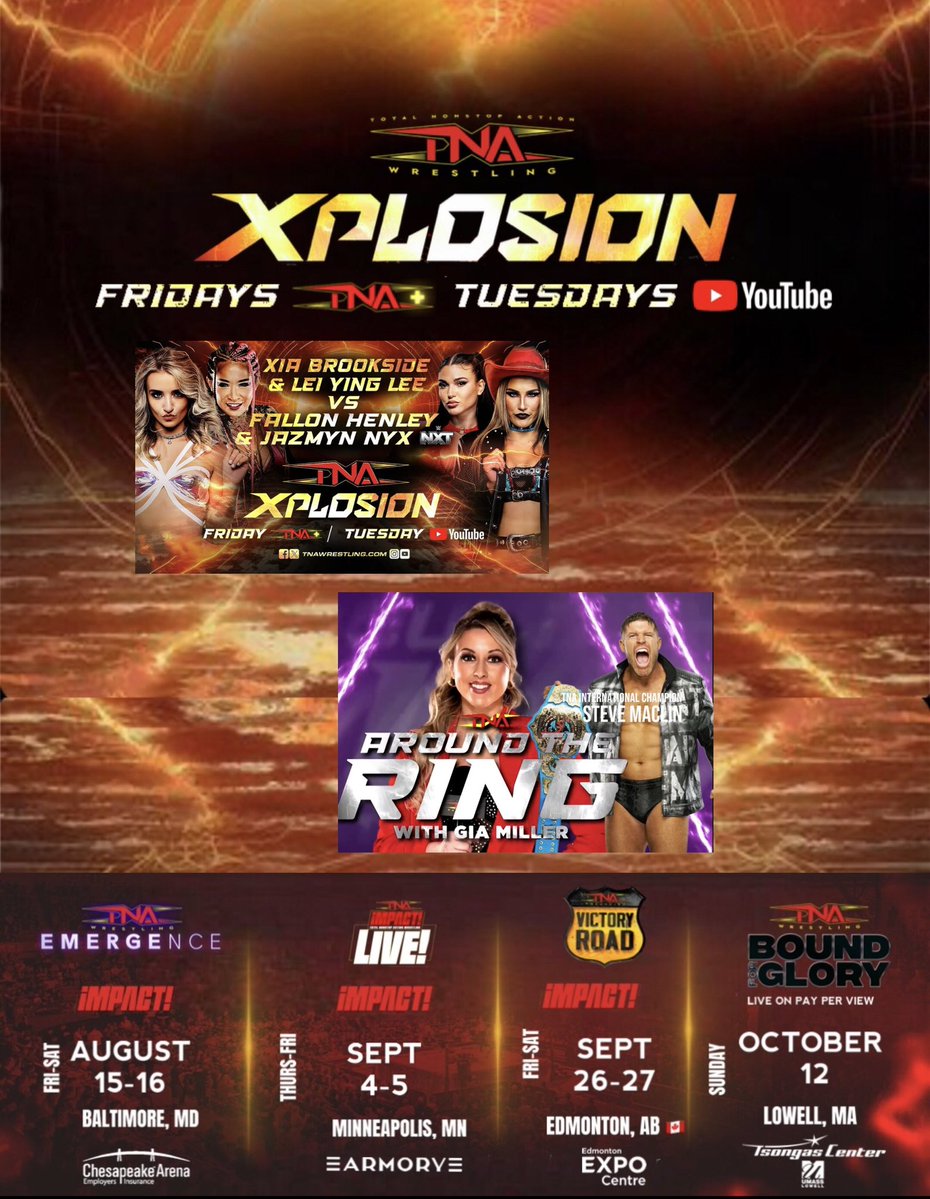 Ayo__Productions (@frequencyayo) on Twitter photo New #TNAXplosion is here! Watch it now on TNA+ or catch it Tuesday on YouTube 8/12. <a href="/TNAPlusApp/">TNA+</a> <a href="/ThisIsTNA/">TNA Wrestling</a>
Tnawrestling.com/events
#Xplosion #tnaemergence #smackdown #NXTNA #wwenxt @wwe @wwenxt #TNAIMPACT #TNABoundForGlory <a href="/Jazmyn_nyx_wwe/">Jade Gentile</a> New #TNAXplosion is here! Watch it now on TNA+ or catch it Tuesday on YouTube 8/12. <a href="/TNAPlusApp/">TNA+</a> <a href="/ThisIsTNA/">TNA Wrestling</a>
Tnawrestling.com/events
#Xplosion #tnaemergence #smackdown #NXTNA #wwenxt @wwe @wwenxt #TNAIMPACT #TNABoundForGlory <a href="/Jazmyn_nyx_wwe/">Jade Gentile</a>