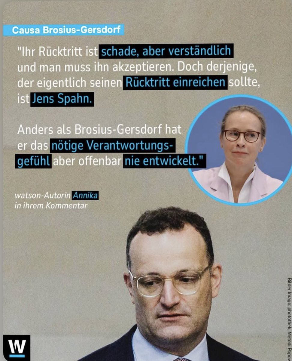 Die <a href="/watson_de/">watson</a> Autorin trifft den Nagel auf den Kopf:

„Nicht Frau Brosius Gersdorf hätte ihren Rücktritt einreichen sollen sondern Jens Spahn!“

Stattdessen übt sich Spahn weiter am undemokratischen Aussitzen.
Das ist eine Schande.