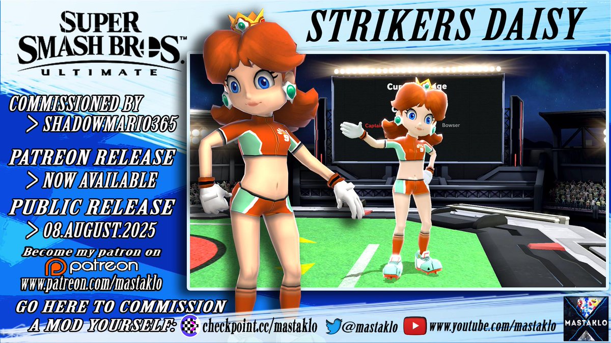 Smash Ultimate |
Strikers Daisy Released:
mastaklomods.com/mods/strikers-…