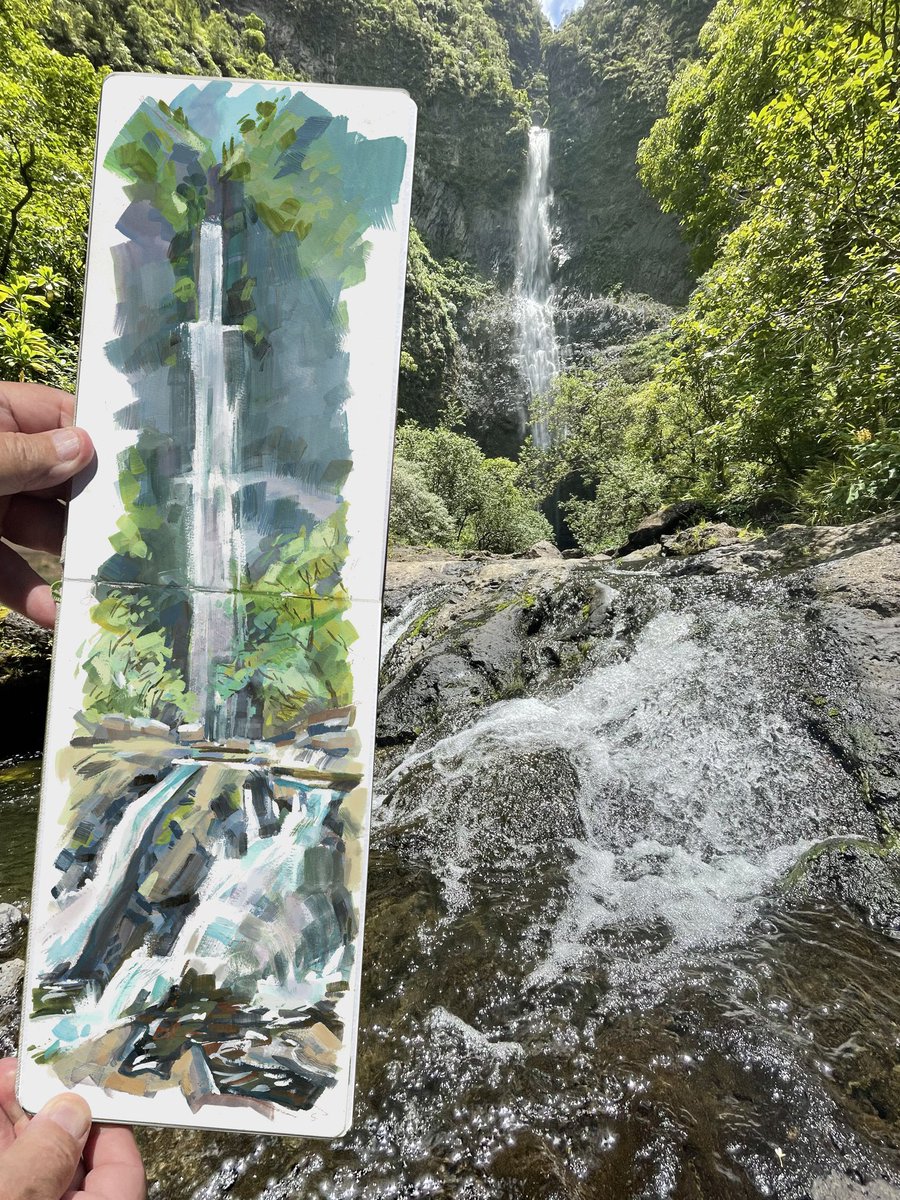 garygeraths's tweet image. Got to move those rookie numbers up the scoreboard because I’ll be teaching a couple of workshops in Mexico and perhaps the Cotswolds in Britain. Here are a few lush and green plein air paintings gouache from Kauai. Hope you dig them folks.