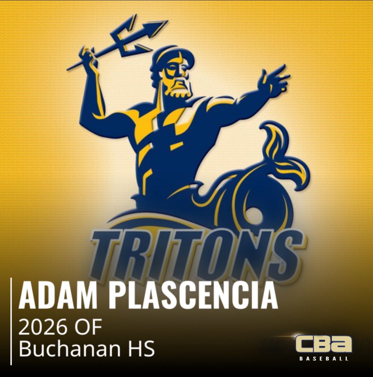 Congratulations Adam Plascencia | 2026 OF Buchanan HS | committed to UCSD

#weareCBA | #TheStandard