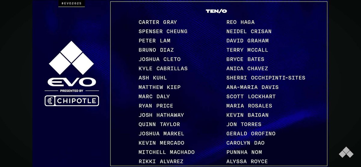 Another great year of EVO. Still recovering, but it's always worth it to see all the friends from around the world, and the competitive FGC. Thanks to <a href="/tenomedia/">ten/o</a> for always having me, and engraving my name in the EVO staff credits. Til next time..I know that YOU'LL BE BACK!...