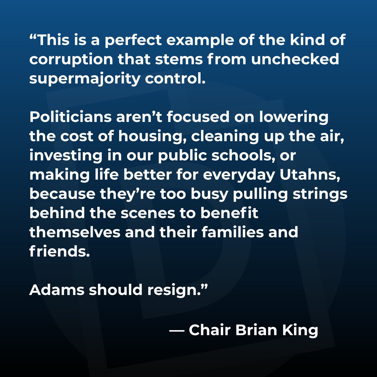 Stuart Adams should resign.