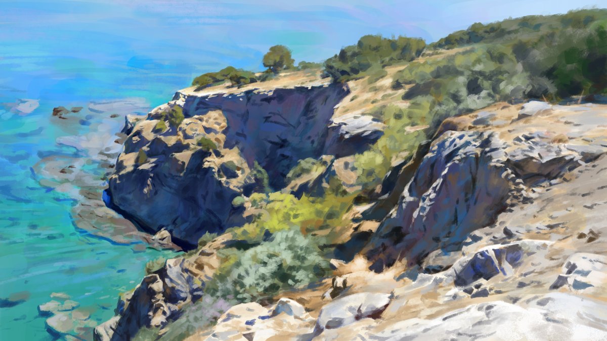Don't make your shadows too dark on bright days.

It's tempting because the contrast out there is so intense and cameras can struggle to capture the full dynamic range. But remember always that your shadows are lit by the blue sky and reflected light.
