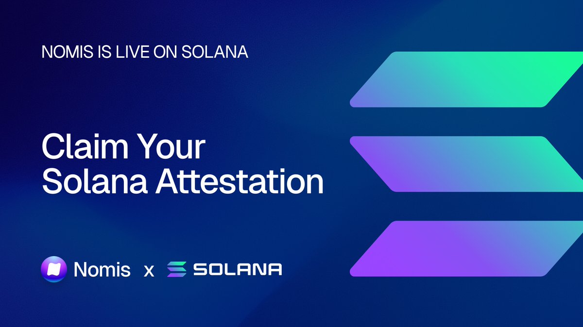 Verify Your Wallet on <a href="/solana/">Solana</a> with SAS x Nomis

We’ve integrated with the Solana Attestation Service using our Score to make your wallet visible. Now, with SAS, builders can verify anything—and YOU can prove your activity and personhood 🔒

Time to highlight yourself -&gt;