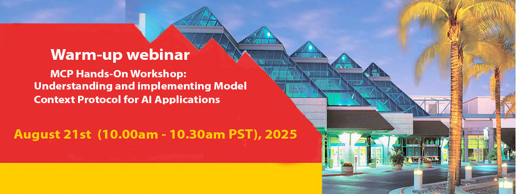 Global Big Data Conference (@bigdataconf) on Twitter photo Exciting AI Learning Opportunity!
Join our FREE Warm-up Webinar: Understanding & Implementing MCP for AI Applications by Brent Laster  (Founder, Tech Skills Transformations)
Aug 21, 2025 - 10:00 AM PDT
Reserve your seat  tinyurl.com/33u5tu6e
#AI #MCP  #application #software Exciting AI Learning Opportunity!
Join our FREE Warm-up Webinar: Understanding & Implementing MCP for AI Applications by Brent Laster  (Founder, Tech Skills Transformations)
Aug 21, 2025 - 10:00 AM PDT
Reserve your seat  tinyurl.com/33u5tu6e
#AI #MCP  #application #software
