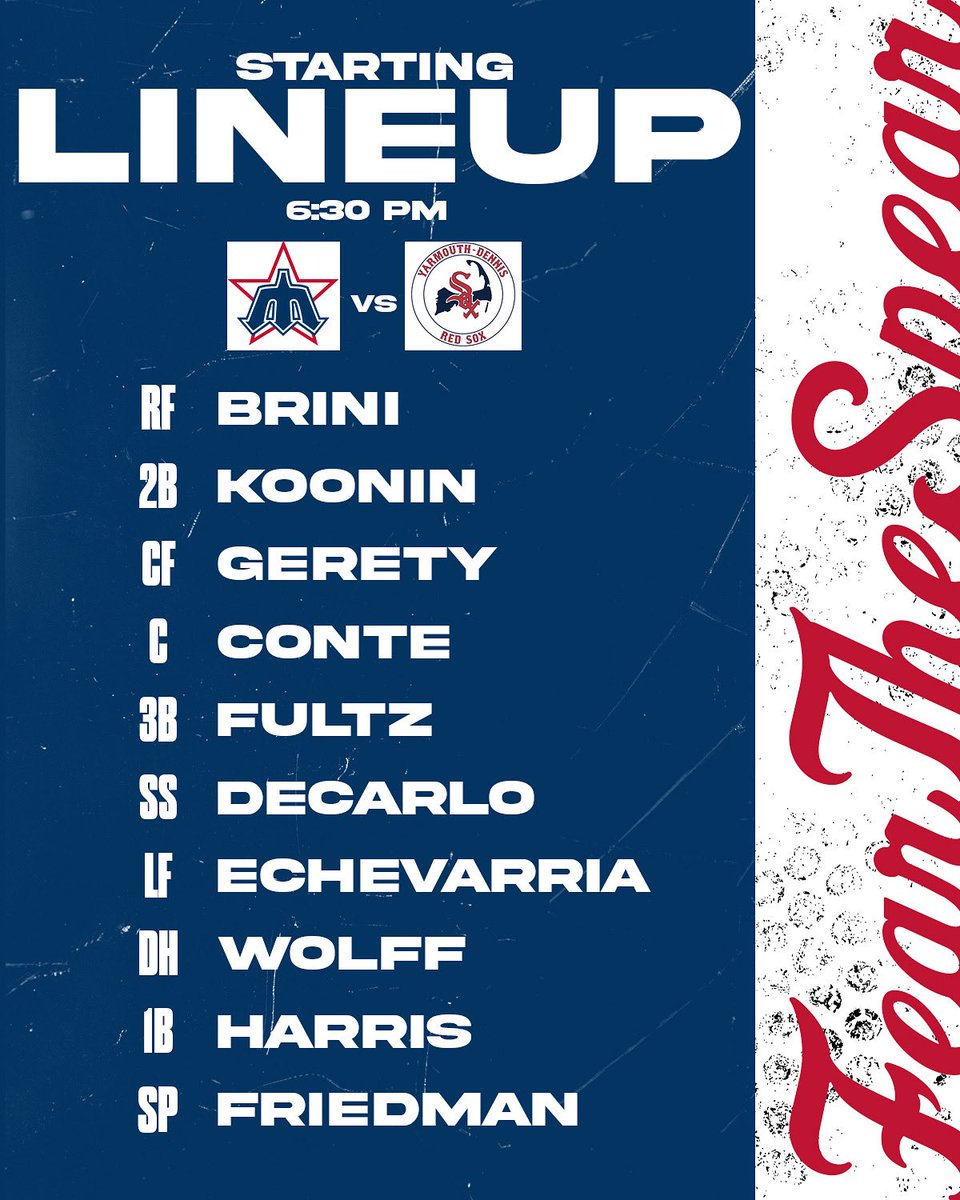 HarwichMariners's tweet image. Starting lineup for the first game of the Eastern Division Finals! 

#TidalPush