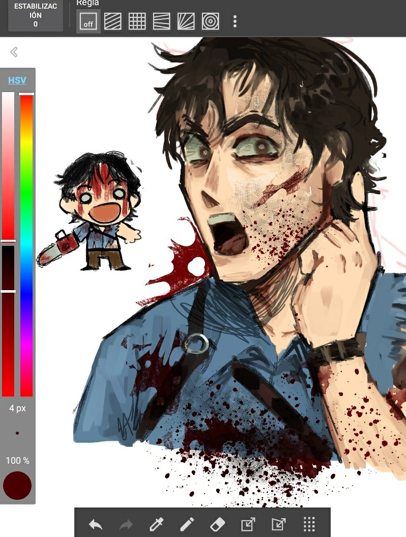 samyknd's tweet image. I tried to draw Ash Williams  
#evildead #ashwilliams