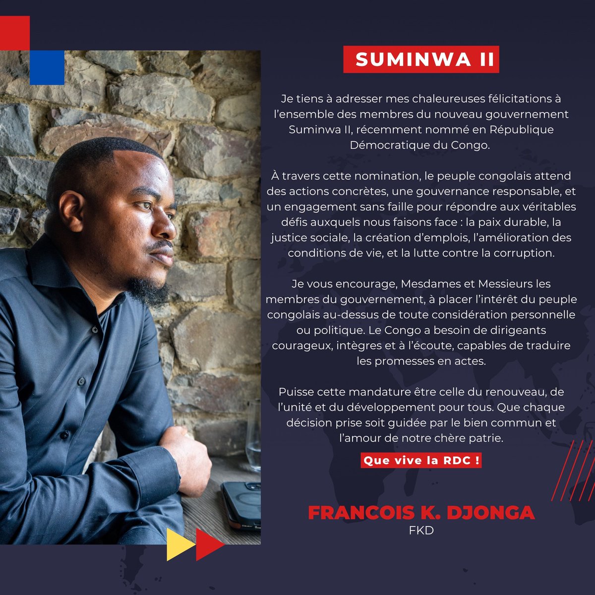 Félicitations au gouvernement Sumwina. Nous, le petit peuple, espérons que votre mandat mettra l’intérêt du peuple au centre de chaque décision. Nous attendons des actes concrets.