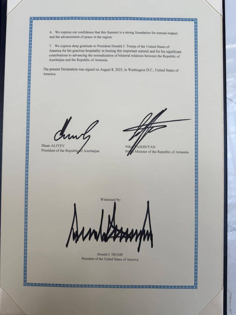 Joint Declaration signed today by the President of Azerbaijan  and the Prime-Minister of Armenia in Washington D.C.