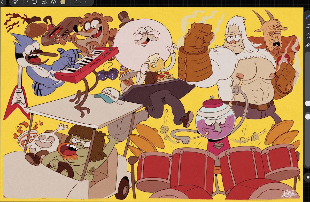 Recently I started rewatching my favorite series and wanted to make some sketches🤌
Regular Show inspired me to draw!