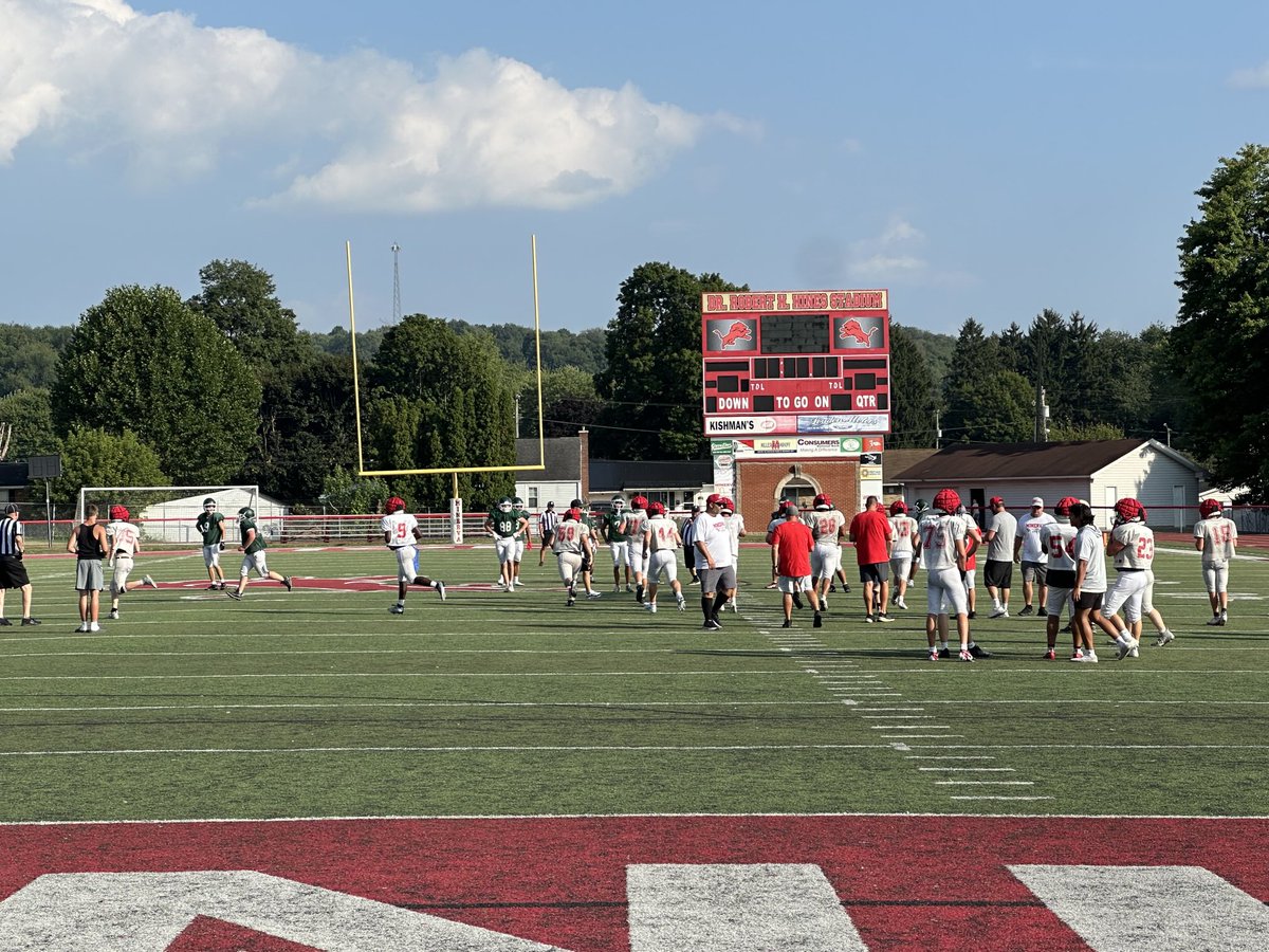 Varsity Football scrimmage Malvern at Minerva. Unleash the Beast!!!
