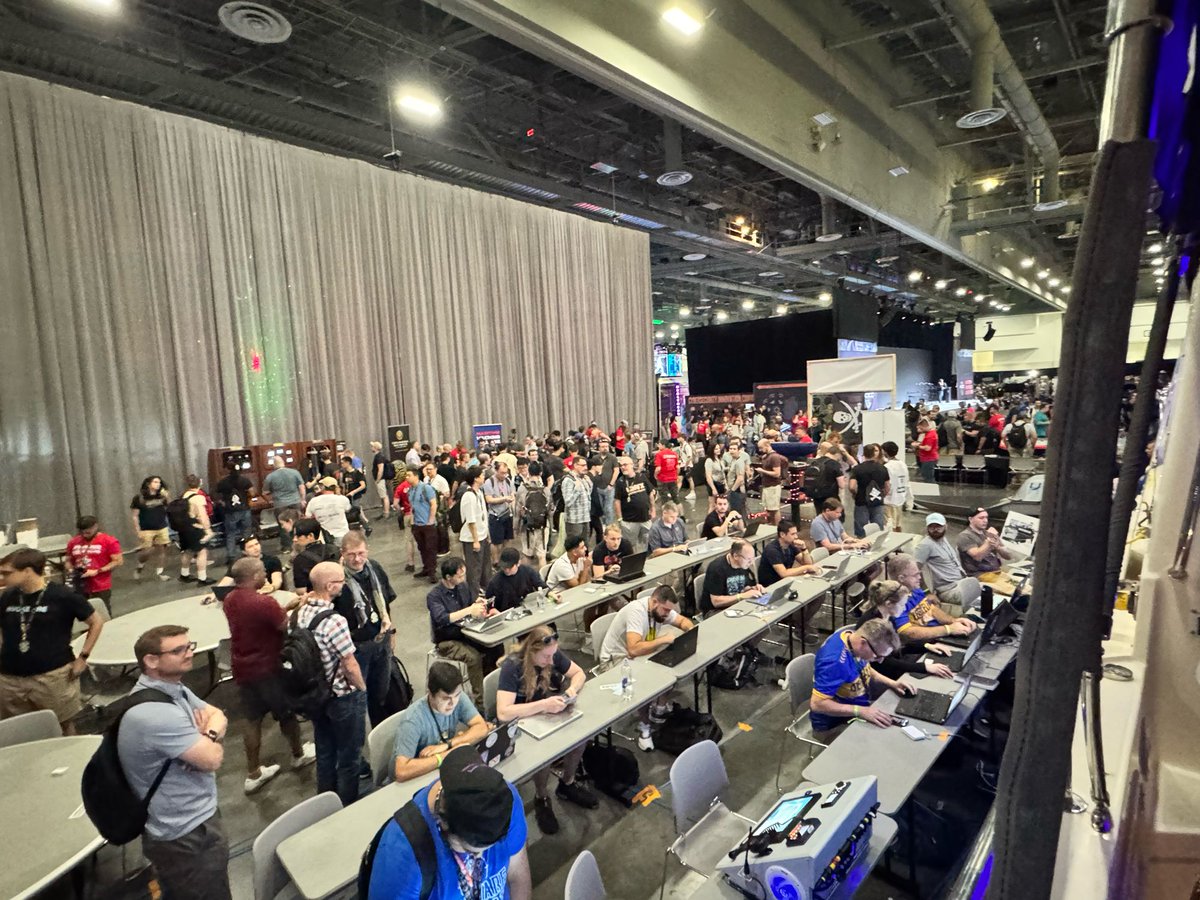 MaritimeVillage's tweet photo. DEF CON is in full swing! Some pictures since we opened this morning.
Come forth and hack one (or both!) of our two autonomous boats, try your hands at GRAND THEFT BOAT and GRAND THEFT DRUG SUB, our elite CTF, and more!
#DEFCON #DC33 #MHV #NotShutDown https://t.co/p9AwN5oBBg