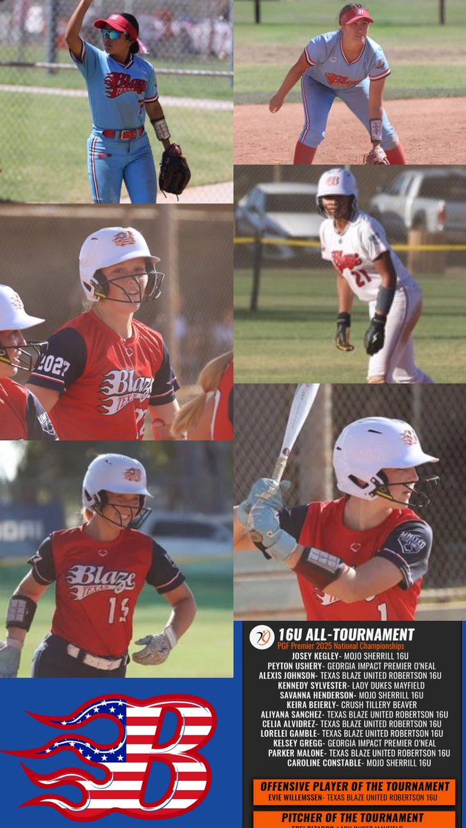 Blaze United 16u (@blazeunited16u_) on Twitter photo HUGE congratulations to our Blaze United 16U Robertson for being named to the PGF All-Tournament Team!
#15 Evie Williamson-Offensive Player of the Tournament
#1 Parker Malone
#7 Cici Alvidrez
#20 Lorelei Gamble
#21 Alexis Johnson
#23 Aliyana Sanchez
<a href="/park_malone3/">Parker Malone</a> <a href="/AlexisJ2027/">Alexis Johnson</a> HUGE congratulations to our Blaze United 16U Robertson for being named to the PGF All-Tournament Team!
#15 Evie Williamson-Offensive Player of the Tournament
#1 Parker Malone
#7 Cici Alvidrez
#20 Lorelei Gamble
#21 Alexis Johnson
#23 Aliyana Sanchez
<a href="/park_malone3/">Parker Malone</a> <a href="/AlexisJ2027/">Alexis Johnson</a>