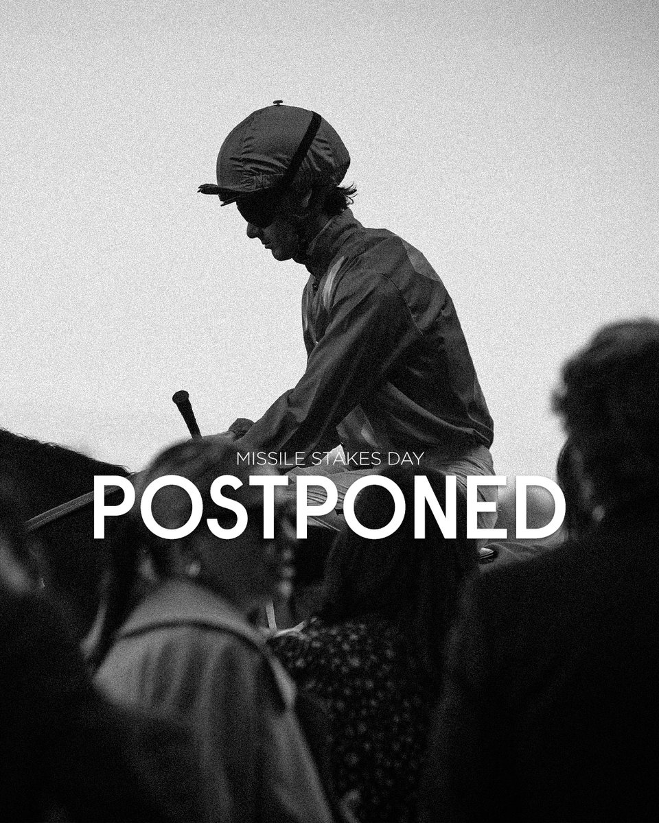 ⚠️ Missile Stakes Day Postponed ⚠️

Following a further inspection for the Randwick Course Proper, the race meeting today has been postponed due to the track being unsuitable to race following 45.3 mm of rainfall overnight.
