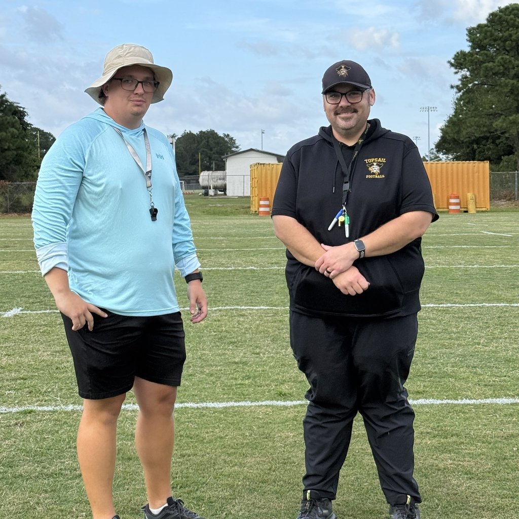 Last year these two were on Coach Teachey’s Topsail High staff, he prepared them to lead two Pender County teams this year. Good luck Coach Lovette and Coach Schmidt!