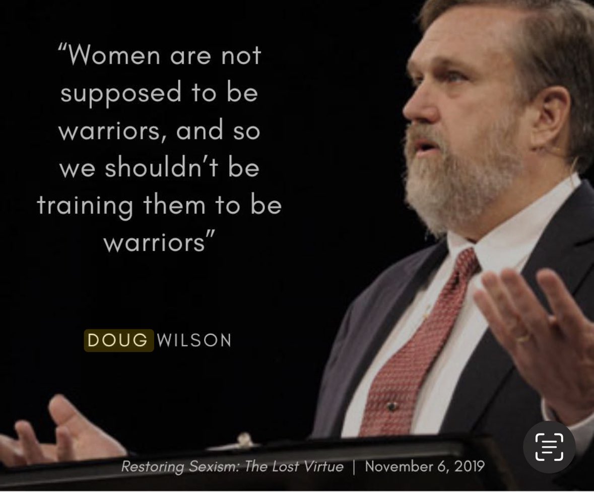 He wrote an article called “Sexism, The Lost Virtue”