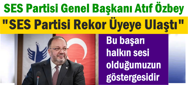 SES Partisi Genel Başkanı Atıf Özbey: SES Partisi Rekor Üyeye Ulaştı
kars36haber.com/atif-ozbey-ses…