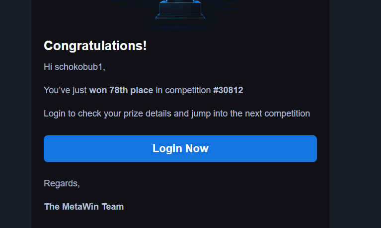 Thanks for the Win . Made it into the 100 Winners. <a href="/Meta_Winners/">METAWIN</a> <a href="/Skelhorn/">SKEL.eth</a>