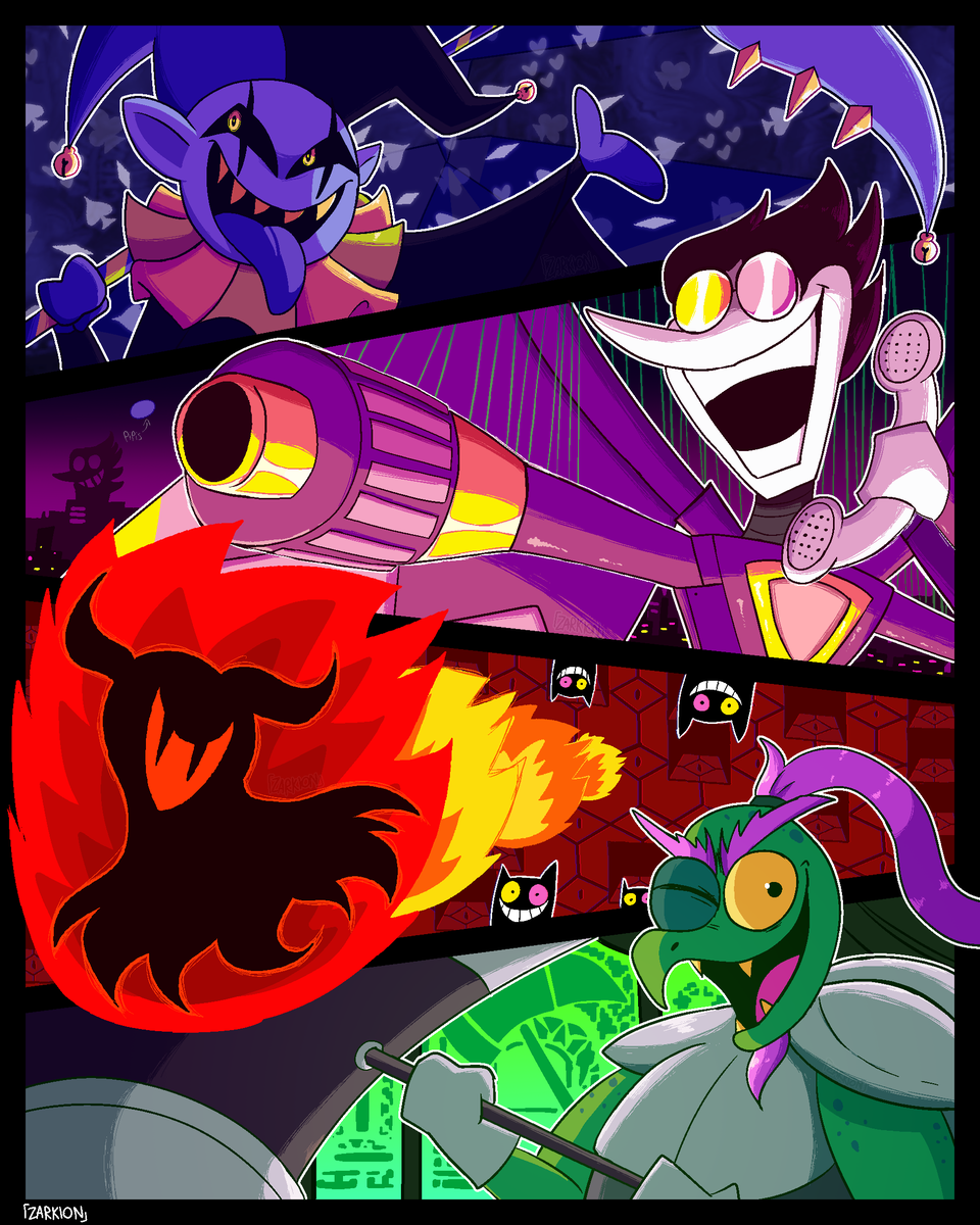 JEVILISHLY DIFFICULT HIDDEN BOSSES 🃏📧🔥🔨

[ #deltarunefanart #deltarunespoilers #deltarune ]