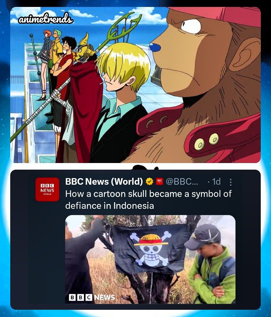 AnimetrendsLA's tweet image. "Como el dibujo de una Calavera se convirtió en un símbolo de rebeldía en Indonesia" 🏴‍☠️✨

✍️ Vía: BBC News
#ONEPIECE
