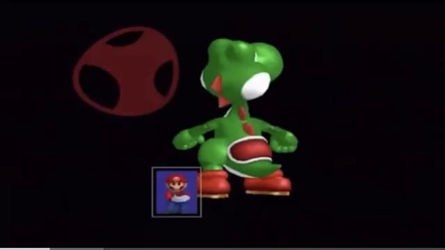 CursedMario's tweet image. why does he do this. why does yoshi always hit the shun goku satsu in smash brothers