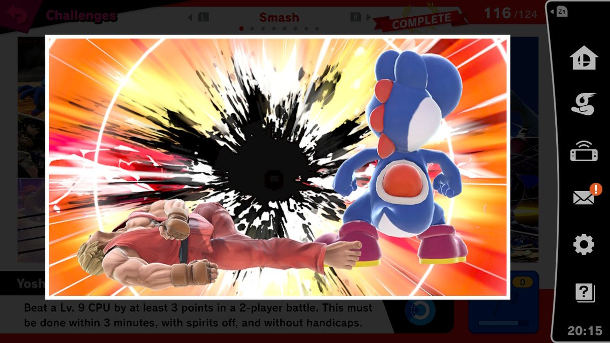 CursedMario's tweet image. why does he do this. why does yoshi always hit the shun goku satsu in smash brothers