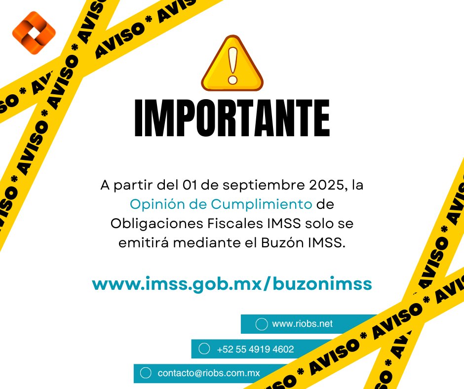 RioBSolutions's tweet image. #buzonimss #OPINIONCUMPLIMIENTOIMSS #opinioncumplimiento #patronesimss #TramitesIMSS #NegociosMéxico #nominaempresarial #CumplimientoIMSS