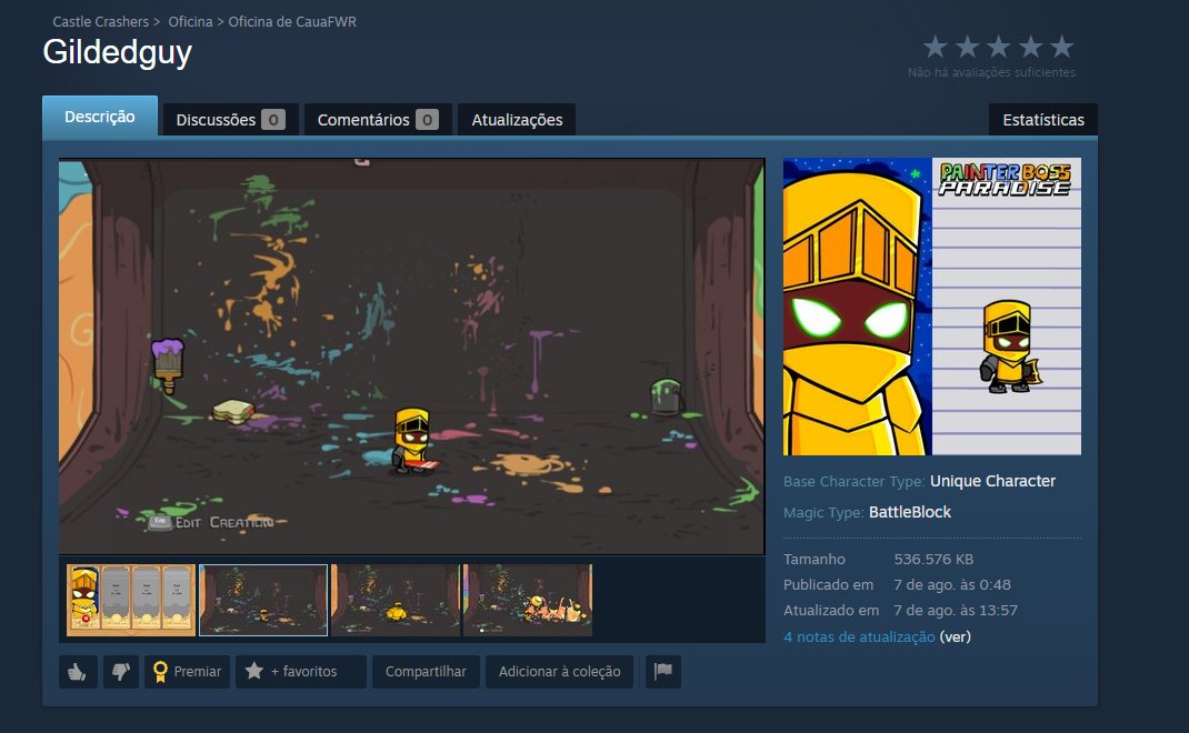 I made a Gildedguy mod for Castle Crashers Painter Boss Paradise

#castlecrashers #gildedguy #stickman